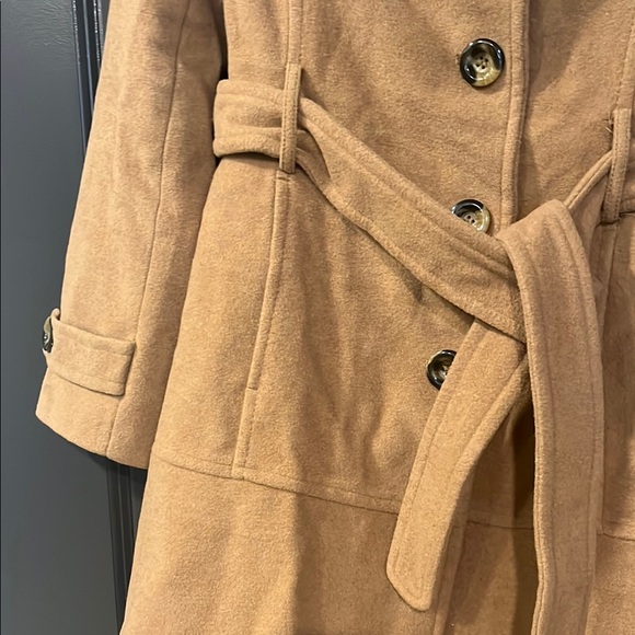 Kenneth Cole Reaction Tan Belted wool Coat - Picture 6 of 6